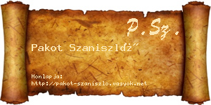 Pakot Szaniszló névjegykártya